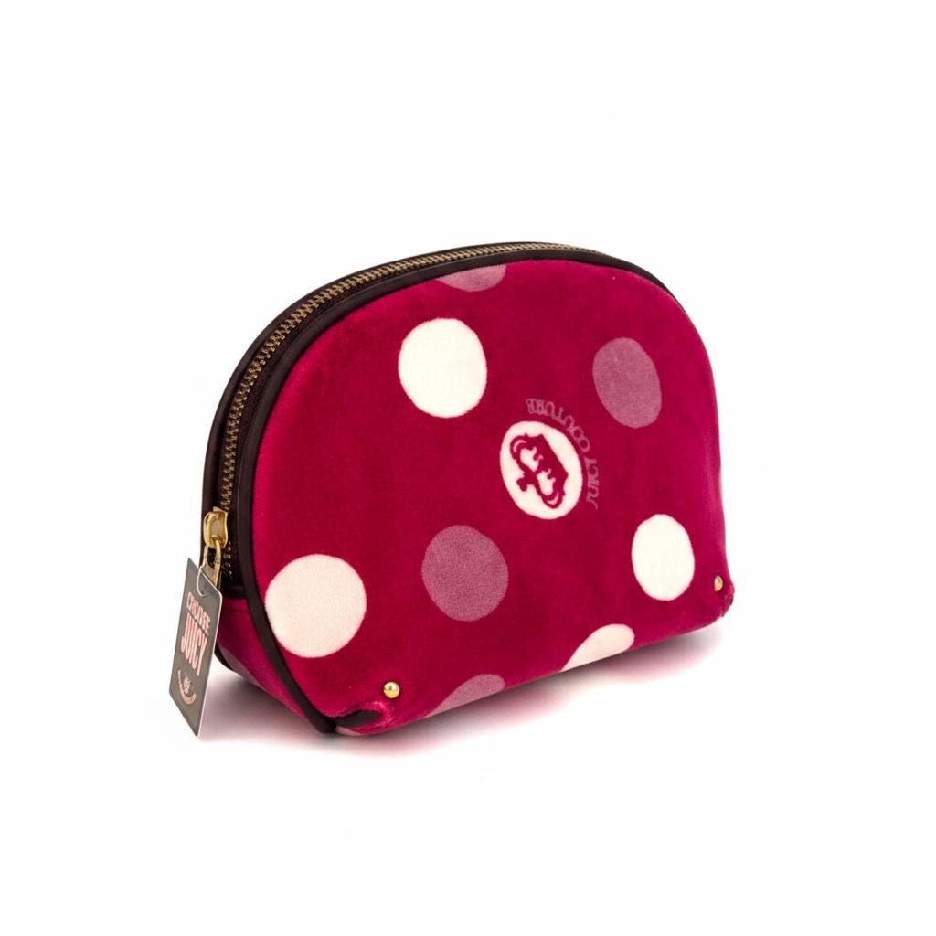 Juicy Couture Red Polka Dot Two-Piece Cosmetic Bag Set – New With Tags