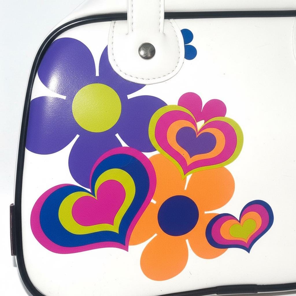 Borsa Santoro Tutti Cuti bianca a fiori (2004) – Nuova con etichette