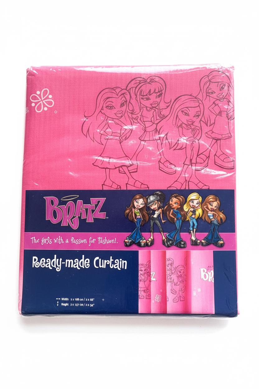 Par de cortinas rosas vintage de Bratz (2004) – Selladas