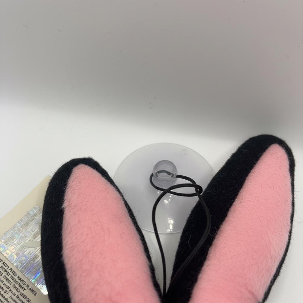 Playboy Pink Rabbit Head Plush Car Charm (2004) – New With Tags