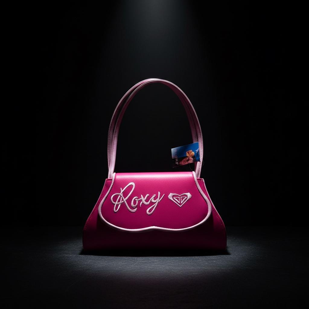 Roxy Pink Pin-Up Flap Handbag – New With Tags