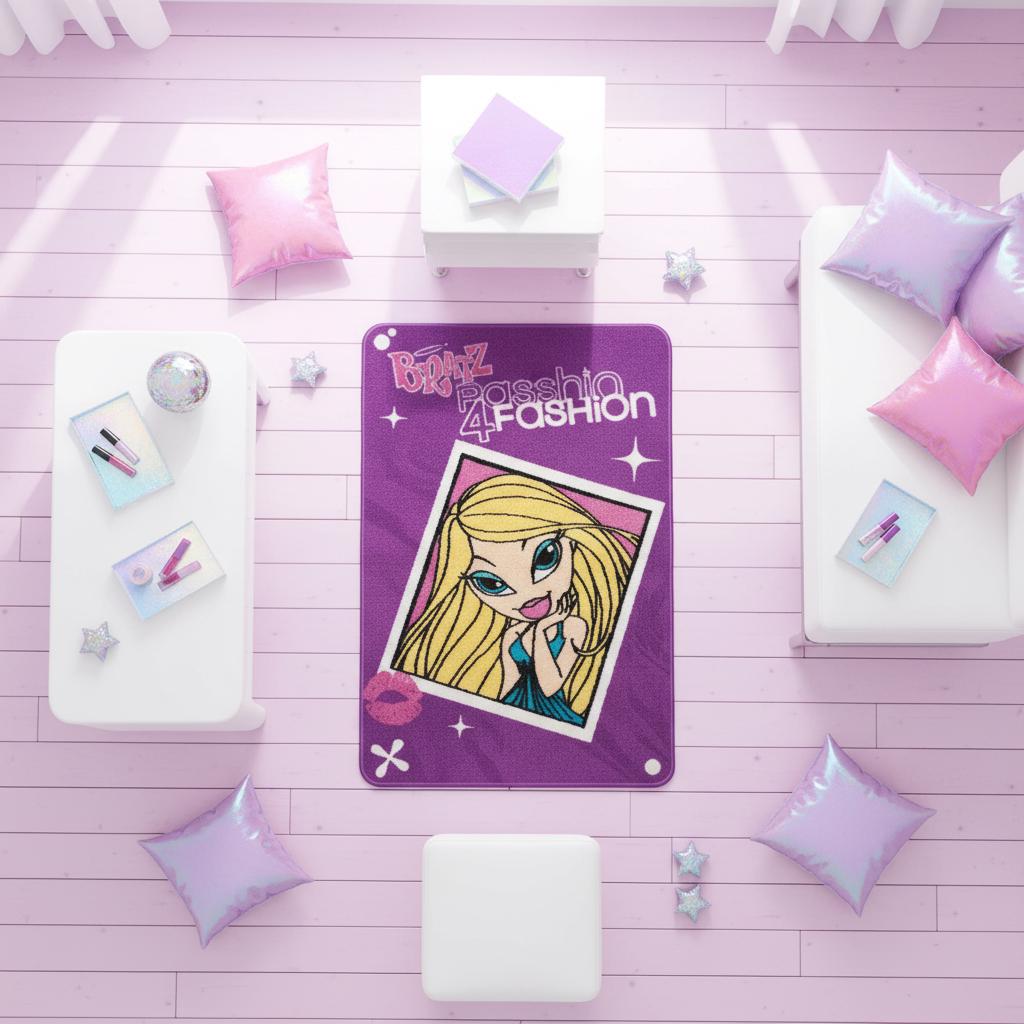 Alfombra estampada Bratz Passion 4 Fashion morada de Cloe – Nueva con etiquetas